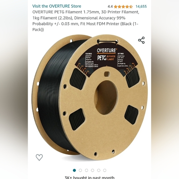 2 Boxes of 3D Printer filament New in box - Picture 4 of 9